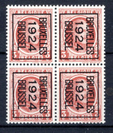 PRE98B MNH** 1924 - BRUXELLES 1924 BRUSSEL (4 Stuks)  - Typografisch 1922-31 (Houyoux)