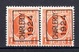 PRE93A MNH** 1924 - CHARLEROY 1924 (2 Stuks) - Typos 1922-31 (Houyoux)