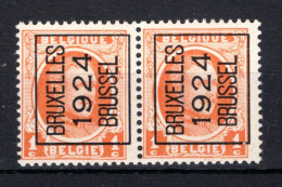 PRE92A MNH** 1924 - BRUXELLES 1924 BRUSSEL (2 Stuks) - Tipo 1922-31 (Houyoux)