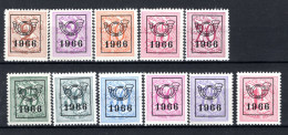 PRE769/779 MNH** 1966 - Cijfer Op Heraldieke Leeuw Type F - REEKS 59  - Typos 1951-80 (Ziffer Auf Löwe)