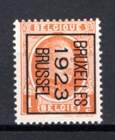 PRE72B MNH** 1923 - BRUXELLES 1923 BRUSSEL  - Typografisch 1922-31 (Houyoux)