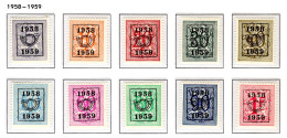 PRE676/685 MNH** 1958 - Cijfer Op Heraldieke Leeuw Type E - REEKS 51 - Typos 1951-80 (Ziffer Auf Löwe)