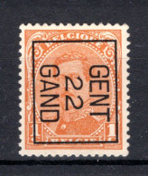 PRE56B MNH** 1922 - GENT 22 GAND - Tipo 1922-26 (Alberto I)