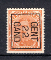 PRE56B MNH** 1922 - GENT 22 GAND - Typos 1922-26 (Albert I)