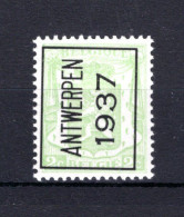 PRE320A MNH** 1937 - ANTWERPEN 1937 - Typos 1936-51 (Kleines Siegel)