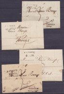 Lot De 6 Lettres De AACHEN 1821 Pour VERVIERS (au Dos Des Lettres : Cachet [Duitsen … /in Henri-Chapelle] - 1815-1830 (Periodo Holandes)