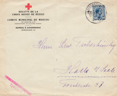 Dänemark: 1917: Croix Rouger De Russie/Kopenhagen Nach Halle/D - Sonstige & Ohne Zuordnung