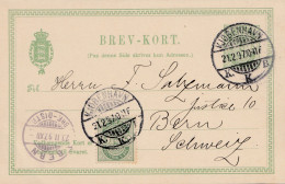 Dänemark: 1897: Ganzsache Von Kopenhagen Nach Bern/Schweiz - Sonstige & Ohne Zuordnung