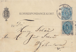 Dänemark: 1895: Ganzsache-Kartenbrief Von Silkeborg - Sonstige & Ohne Zuordnung