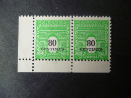 Timbre France Neuf ** 1945  N° 706 Paire Horizontale - 1944-45 Maríanne De Dulac