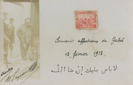 TUNISIE - GABES - Cpa Photo Souvenir Affectueux De Gabès De 1913  - TTB - Tunisie
