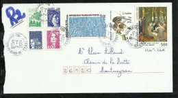 Lettre Recommandée R2 Sans AR De Brive 2/4/2004  à Montmeyran  Avec Les N°1836; 1963; 2717; 2832; 2932; 2950; Et 3093 TB - Storia Postale