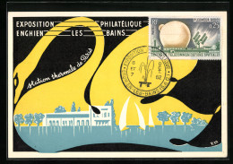 AK Enghien-les-Bains, Exposition Philatelique 1962, Station Thermale De Paris  - Stamps (pictures)