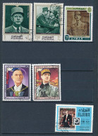 FUJEIRA 3 UMM Al QIWAIN 2 AJMAN 1 Timbres Oblitérés GENERAL DE GAULLE Président De La République Française XVI-1 - De Gaulle (General)