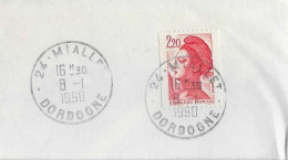 YT 2379 - Roulette Liberté - Cachet Manuel De Miallet - Enveloppe Entière - Roulettes