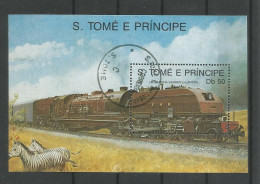 St Tome E Principe 1989 Locomotive S/S Y.T. BF 69A (0) - Sao Tome And Principe