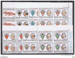 VATICANO:  1979  ANNIVERSARIO  -  S.CPL. 7  VAL. BL. 4  N. -  SASS. 660/66 - Blocks & Sheetlets & Panes