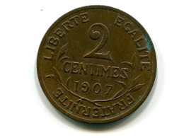 France  3éme République  : Pièce De 2 Centimes  1907 - 2 Centimes