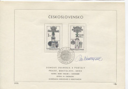 Tschechoslowakei # 1954-5 Offizielles Ersttagsblatt Original-Autogramm Ondracek Briefmarkenstecher - Briefe U. Dokumente