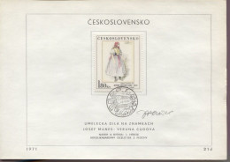 Tschechoslowakei # 2035 Offizielles Ersttagsblatt Original-Autogramm J. Hercik Briefmarkenentwerfer - Storia Postale