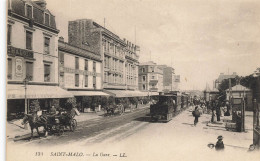 St Malo * La Gare * Train Tramway Tram * Ligne Chemin De Fer Ile Et Vilaine * Restaurant GERARD * Café - Saint Malo