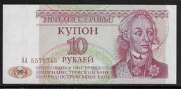 Transnistria - 10 Rublei - Pick N°18 - NEUF - Sonstige – Asien