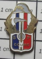 713B  Pin's Pins / Beau Et Rare / POMPIERS / SAPEURS POMPIERS DE COUME - Bomberos