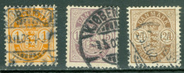 Danemark   Yvert 38/40  Ou  Michel  37/39   Ob  TB   - Oblitérés