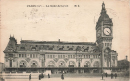 FRANCE - Paris - Vue Générale De La Gare De Lyon - M.J. - Animé - Carte Postale Ancienne - Stations, Underground