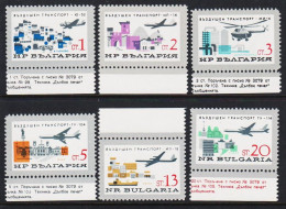 1965. BULGARIA. Air Transport In Complete Set Never Hinged.  (Michel 1583-1588) - JF544084 - Unused Stamps