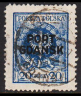 1925. DANZIG. Polnische Post Im Hafen Von Danzig (port Gdansk). PORT GDANSK On 20 GR.  (MICHEL 7) - JF544091 - Port Gdansk