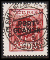 1925. DANZIG. Polnische Post Im Hafen Von Danzig (port Gdansk). PORT GDANSK On 25 GR. LUXUS Can... (MICHEL 8) - JF544092 - Port Gdansk