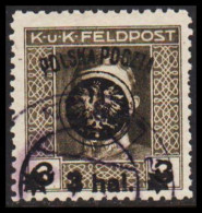 1918. POLSKA. POLSKA POCZTA On K UND K FELDPOST 3 Hal / 3 H Perf. 11½.  (Michel 20B) - JF544099 - Gebraucht