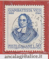 USATI ITALIA 1968 - Ref.0237B "GIAMBATTISTA VICO" 1 Val. - - 1961-70: Oblitérés