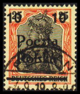 1919. POLSKA. Poczta Polska  10 10 Surcharge On 25 Pf. Germania Luxus Cancelled POZNAN 4.9.19... (Michel 133) - JF544115 - Used Stamps