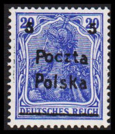 1919. POLSKA. Poczta Polska  5 5 Surcharge On 20 Pf. Germania Hinged. (Michel 132) - JF544118 - Unused Stamps
