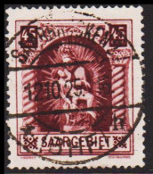 1925. SAARGEBIET. 45 Cent Madonna Von Blieskastel. Luxus Cancelled SAARBRÜCKEN 12.10.25 BHF.  (MICHEL 102) - JF544149 - Used Stamps