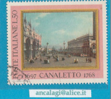 USATI ITALIA 1968 - Ref.0240B "CANALETTO" 1 Val. - - 1961-70: Oblitérés