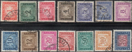 Italia 1947/54 Segnatasse Fil. Ruota Serie Completa 14 Valori - Strafport