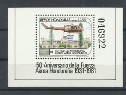 HONDURAS  YVERT  H/B 32  MNH  ** - Hubschrauber