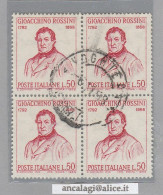 USATI ITALIA 1968 - Ref.0241B "GIOACCHINO ROSSINI" 1 Val. In Quartina - - 1961-70: Oblitérés