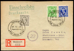Amerik.+Brit. Zone (Bizone), 1945, 9, 11 + 18, Brief - Lettres & Documents