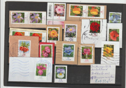 BRD Lot012 A /  Steckkarte Mit 19 Blumenmarken O - Sammlungen