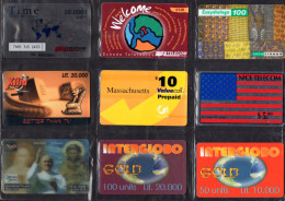 Lotto 9 Schede Prepagate Internazionali (vedi Descrizione) - [2] Sim Cards, Prepaid & Refills