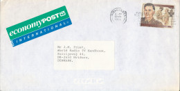 New Zealand Cover Sent To Denmark 10-11-1995 Single Franked - Cartas & Documentos