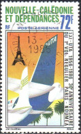 Nle-Calédonie Avion Obl Yv:250 Mi:774 1.vol Régulier Paris-Nouméa (TB Cachet à Date) - Gebraucht