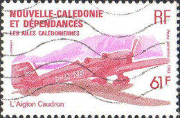 Nle-Calédonie Avion Obl Yv:231 Mi:719 Les Ailes Calédoniennes L'Aiglon Caudon (Lign.Ondulées) - Gebraucht