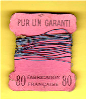 Cartonnette " PUR LIN GARANTI " _L78 - Dentelles Et Tissus