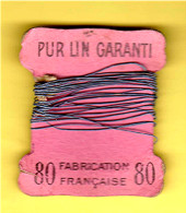 Cartonnette " PUR LIN GARANTI " _L78 - Kant En Stoffen