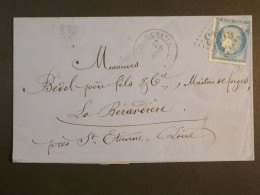 DM 8 FRANCE  LETTRE  .  1875    LA BERARDIERE +CERES °60 +AFF. INTERESSANT+++ - 1849-1876: Periodo Clásico